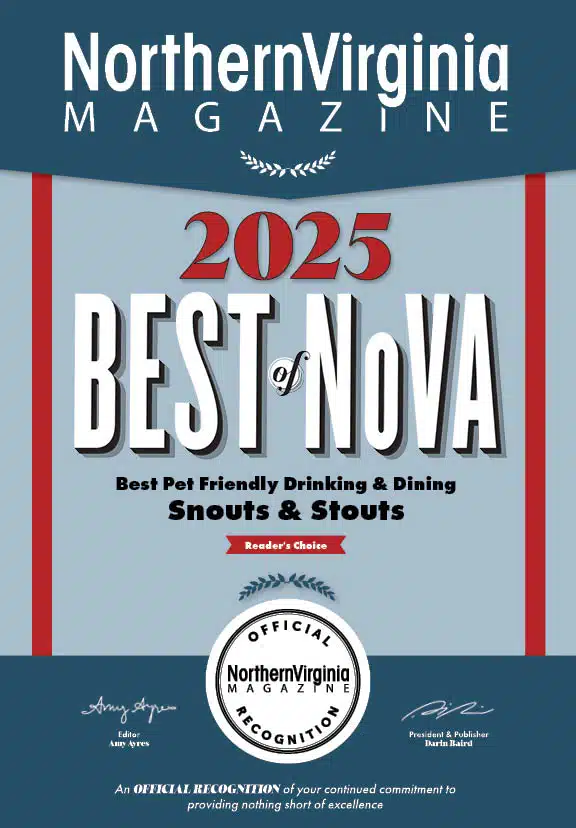 Northern Virginia Magazine 2025 Best of NoVA award for Snouts & Stouts