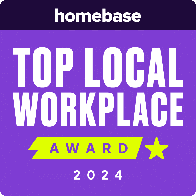 homebase Top Local Workplace 2024 award badge