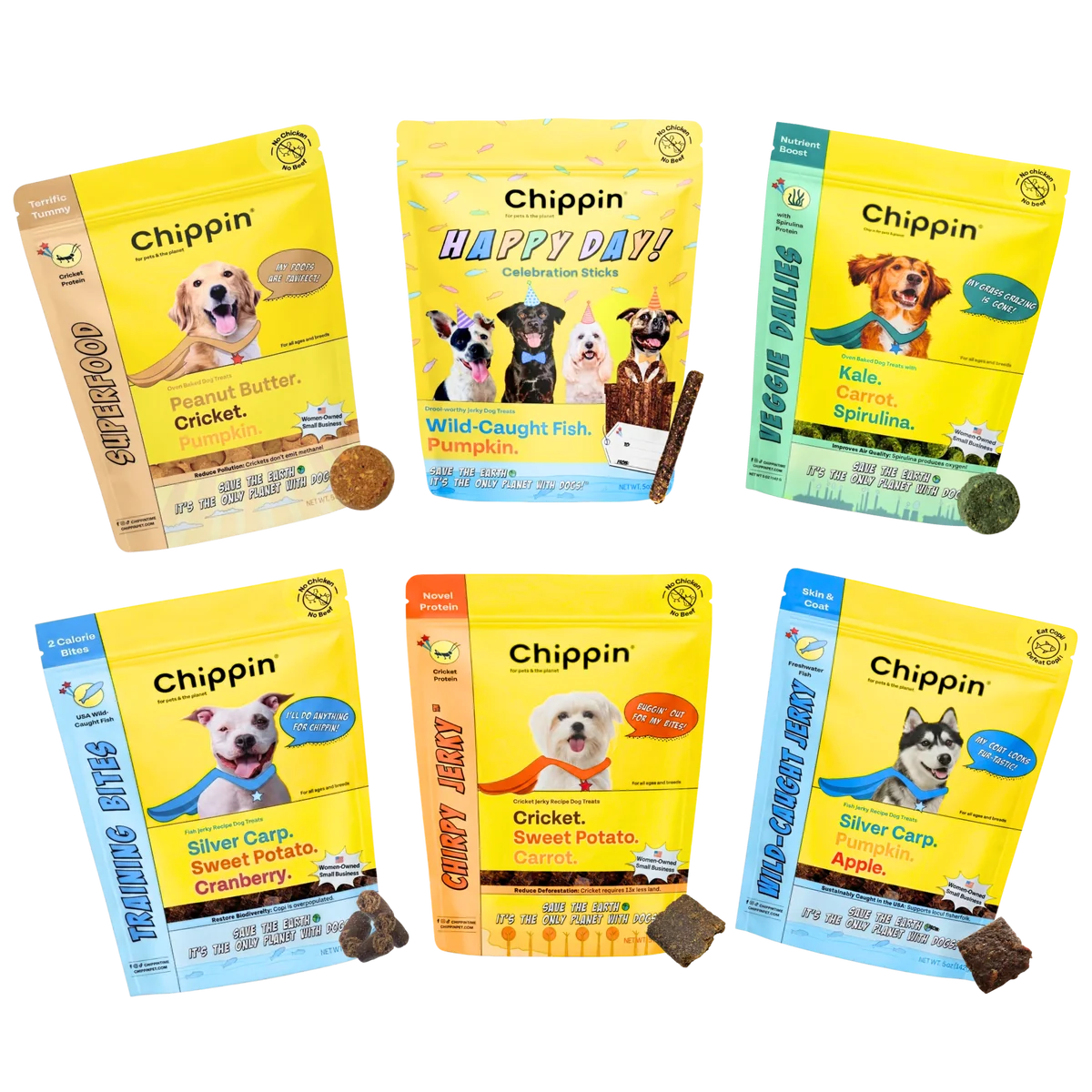 Chippin dog treats variety bundle